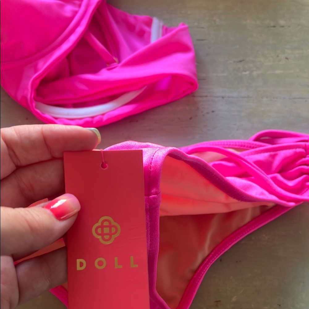 Doll Neon Pink Bikini Set - Picture 8 of 10